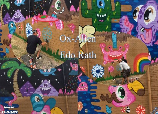 Street Art Heerlen Ox Alien en Edo 1